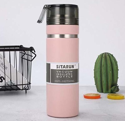 Adfresh Stainless Steel Double Wall Insulated Water Bottle - Hot and Cold Vacuum Bottle 700 ml Bottle(Pack of 1, Multicolor, Steel)