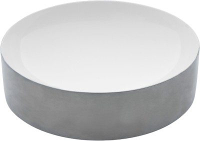 Skyra Stainless Steel Serving Bowl Silk Dual Finish Double Wall Insulated Bowl with Enamel 450 ml(Pack of 1, Silver)