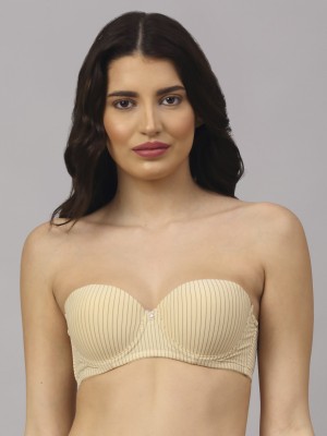 PrettyCat Women Push-up Lightly Padded Bra(Beige)