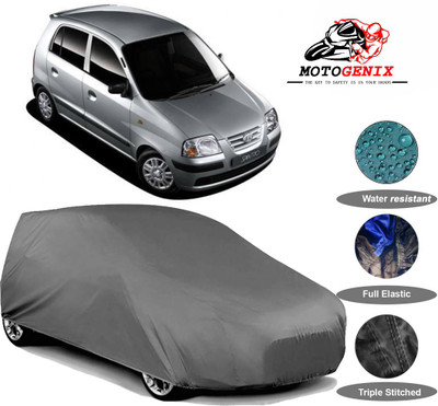 MOTOGENIX Car Cover For Hyundai Santro Xing (Without Mirror Pockets)(Grey)