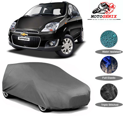 MOTOGENIX Car Cover For Chevrolet Spark (Without Mirror Pockets)(Grey)