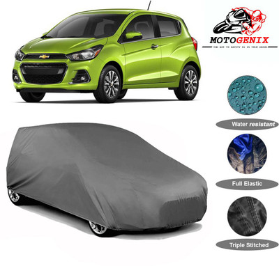 MOTOGENIX Car Cover For Chevrolet Spark (Without Mirror Pockets)(Grey)