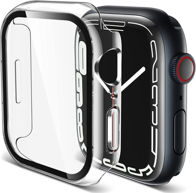 Placehap Edge To Edge Tempered Glass for Apple Watch Series 7 - 41MM Built-in Tempered Glass Screen Protector.(Pack of 1)