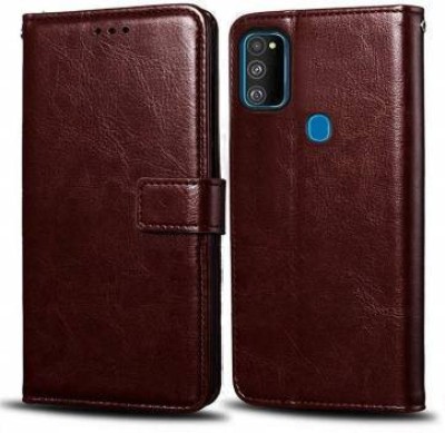 Chaseit Flip Cover for Samsung Galaxy M30s(Brown, Shock Proof, Pack of: 1)