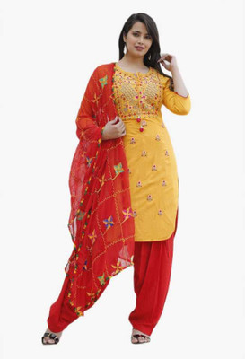 vasuprada Embellished Kurta, Patiala & Dupatta Set
