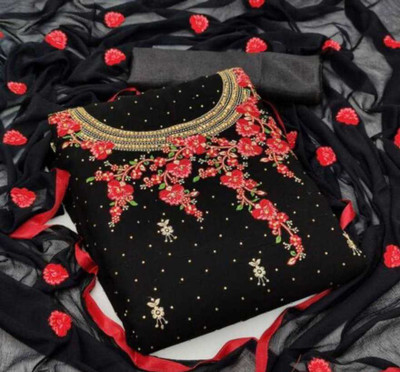 Break Creation Georgette Embroidered Salwar Suit Material