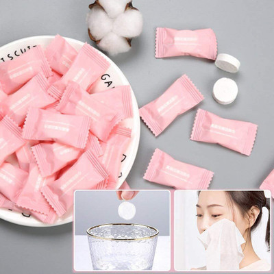 BIndian 60pcs Compressed Tissue for Magic Towel, Coin Tissue For Health Care(60 Tissues)