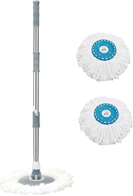 V-MOP Premium Classic Mop Stick Rod With 2 Refills ( 6 Months Warranty on Rod Set ) String Mop(Multicolor)