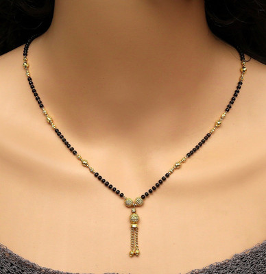 Jewel WORLD Alloy Gold-plated Gold, Black Jewellery Set(Pack of 1)