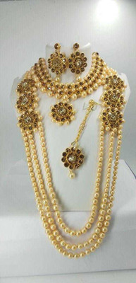 r.s traders Alloy Gold-plated Gold Jewellery Set(Pack of 1)