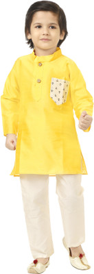 JCT DRESSES Boys Festive & Party Kurta and Pyjama Set(Red Pack of 1)