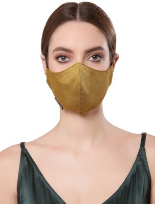 Anekaant CLOTH MASK FOR WOMEN ADM8501A Cloth Mask(Gold, Free Size, Pack of 1)
