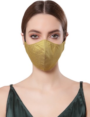 Anekaant CLOTH MASK FOR WOMEN ADM8501D Cloth Mask(Gold, Free Size, Pack of 1)