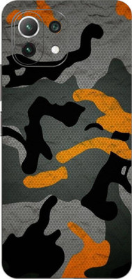 LAMHA Xiaomi 11 Lite NE 5G Mobile Skin(Ultra Super Camouflage Military Orange With High Mattte Finish.)