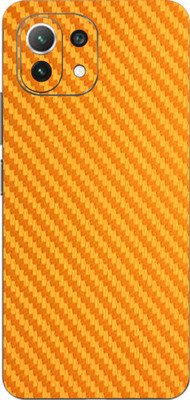 LAMHA Xiaomi 11 Lite NE 5G Mobile Skin(Ultra Super Golden Carbon Fiber With High Mattte Finish.)
