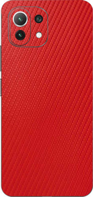 LAMHA Xiaomi 11 Lite NE 5G Mobile Skin(Ultra Super Red Carbon Fiber With High Mattte Finish.)