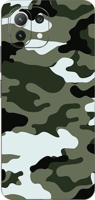 LAMHA Xiaomi 11 Lite NE 5G Mobile Skin(Ultra Super Camouflage Military Winter With High Mattte Finish.)