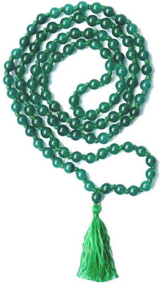 LETNIX Green Agate mala green Hakik mala 108 Beads Buddhist Prayer Japa Rosary Wearing Fashion Wear Mala Agate Silk Dori Chain Stone Chain Stone Chain