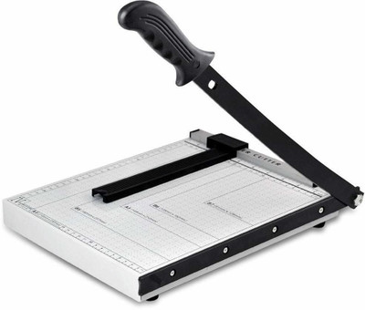 FosCadit Heavy Duty Professional Magnetic A4 Paper Cutter Photo Cutter Guillotine Plastic Grip Hand-held Paper Cutter(Set Of 1, White)