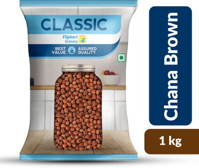 Classic Brown Chana (Whole) by Flipkart Grocery(1 kg)