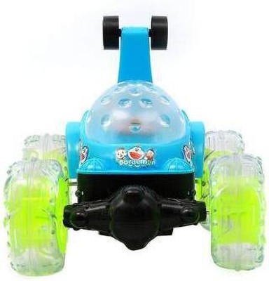 Kid Kraze 360 degree rotating Doraemon Stunt Car with lights(Multicolor)