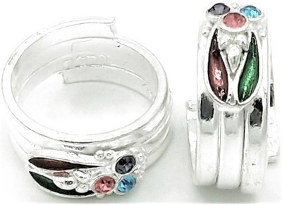 manirams Pure Silver Toe Ring (Adjustable) Pure Silver Bichiya For women And Girls Silver Toe Ring