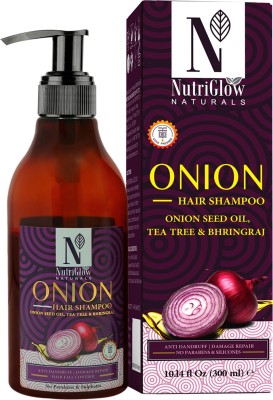 NutriGlow NATURAL'S Onion Hair Shampoo/Anti Dandruff/For Dry & Damaged Hair(300 ml)