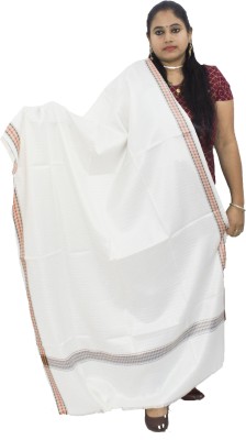 Vrinde Wool Embellished Women Shawl(White)