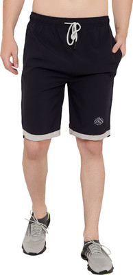 OORA Solid Men Black Sports Shorts