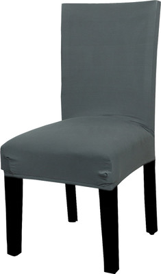 HOUSE OF QUIRK Polyester Plain 1 Seater Chair Cover(Grey Pack of 1)