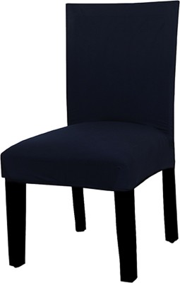 HOUSE OF QUIRK Polyester Plain Chair Cover(Blue Pack of 1)