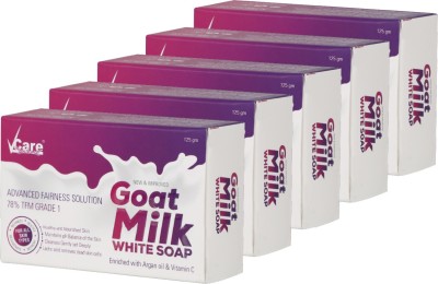 Vcare Goat milk soap( Pack of 5 )(5 x 125 g)