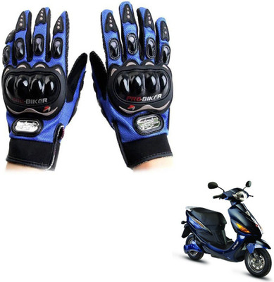 KOZDIKO Pro Biker Gloves Blue For Hero Electric Cruz Riding Gloves(Blue)
