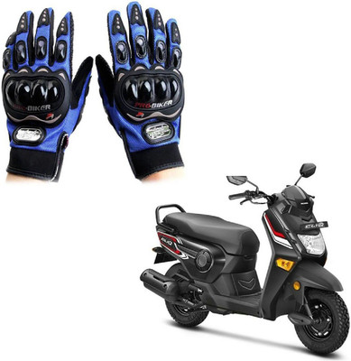 KOZDIKO Pro Biker Gloves Blue For Honda CLIQ-Mileage Riding Gloves(Blue)