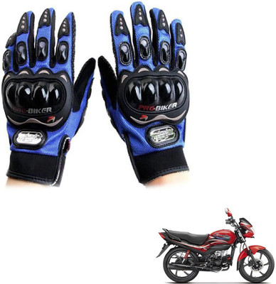 KOZDIKO Pro Biker Gloves Blue For Hero Passion Pro Riding Gloves(Blue)