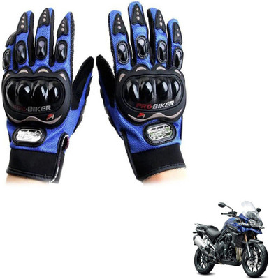 KOZDIKO Pro Biker Gloves Blue For Triumph Tiger Explorer Riding Gloves(Blue)