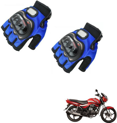 KOZDIKO Pro Biker Half Fingered Gloves Blue For Hero Achiever Riding Gloves(Blue)