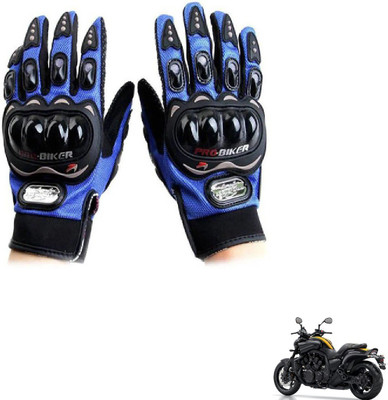 KOZDIKO Pro Biker Gloves Blue For Yamaha VMAX Riding Gloves(Blue)