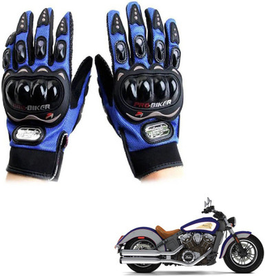 KOZDIKO Pro Biker Gloves Blue For Indian Scout Riding Gloves(Blue)
