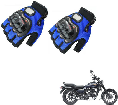 KOZDIKO Pro Biker Half Fingered Gloves Blue For Bajaj Avenger 150 Riding Gloves(Blue)