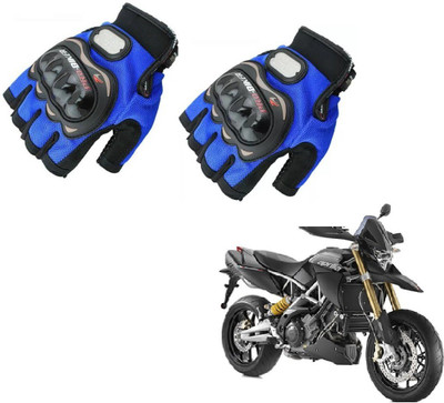 KOZDIKO Pro Biker Half Fingered Gloves Blue For Aprilia Dorsodurao 1200 Riding Gloves(Blue)