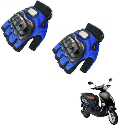 KOZDIKO Pro Biker Half Fingered Gloves Blue For Hero Electric Photon Riding Gloves(Blue)