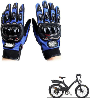 KOZDIKO Pro Biker Gloves Blue For Hero Electric A2B Riding Gloves(Blue)