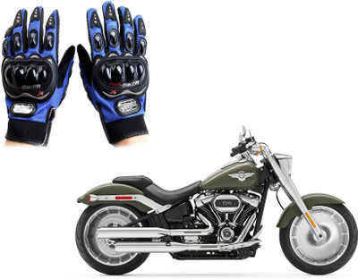 KOZDIKO Pro Biker Gloves Blue For Hley Davson Fat Boy 114 Riding Gloves(Blue)