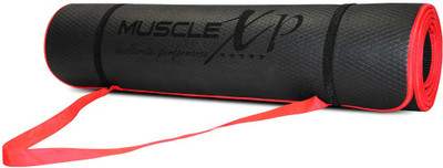 MuscleXP EVA Yoga Mat with Carrying Strap for Gym Workout and Yoga Exercise with 6mm(Black) 6 mm Yoga Mat