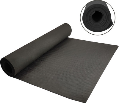 DecorSecrets Anti-Skid Yoga Mat for Men & Women, Exercise for Gym/Home Workout Fitness Black 4 mm Exercise & Gym Mat