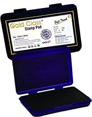 GoldClass Stamp Pad - Pack of 2 (Medium,Violet) Stamp Pad Ink(200 ml)