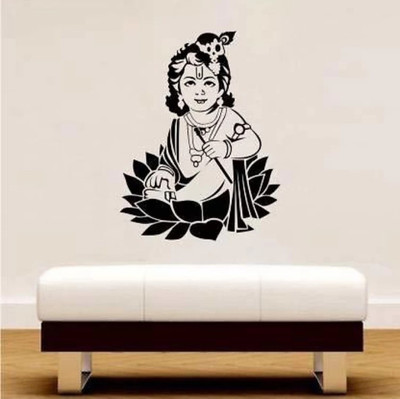 Nnk Decor Size: (16 x 24 Inches) Lord Krishna Wall Stencil Painting for Home Decor AD7160 Wall Stencil Stencil(Pack of 1, Lord Krishna)