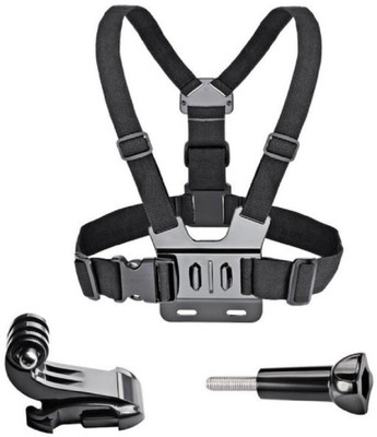 subton Camera Belt/Strap for Shoulder/chest Camera Mounting for Action Cameras GoPros Racing Biking Riding Videos Strap(Black)