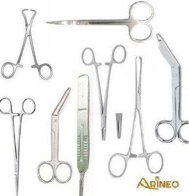ARINEO SURGICAL INSTRUMENT SET OF 8 PCS. Utility Forceps